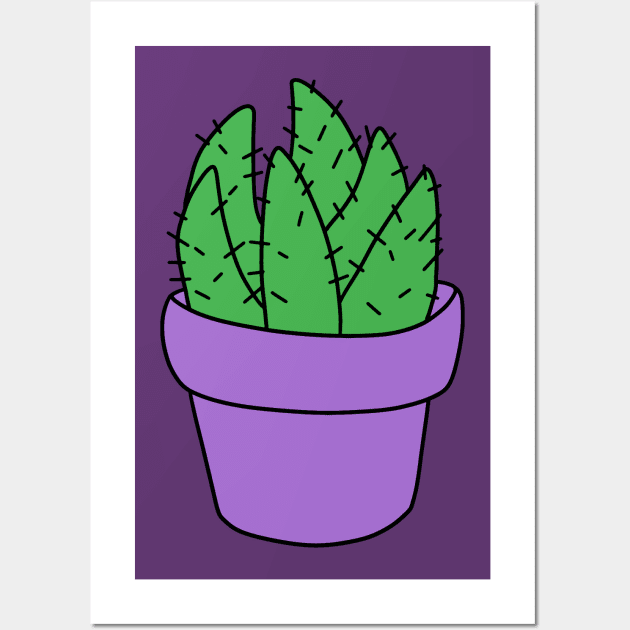 Purple Pot Succulent Wall Art by saradaboru